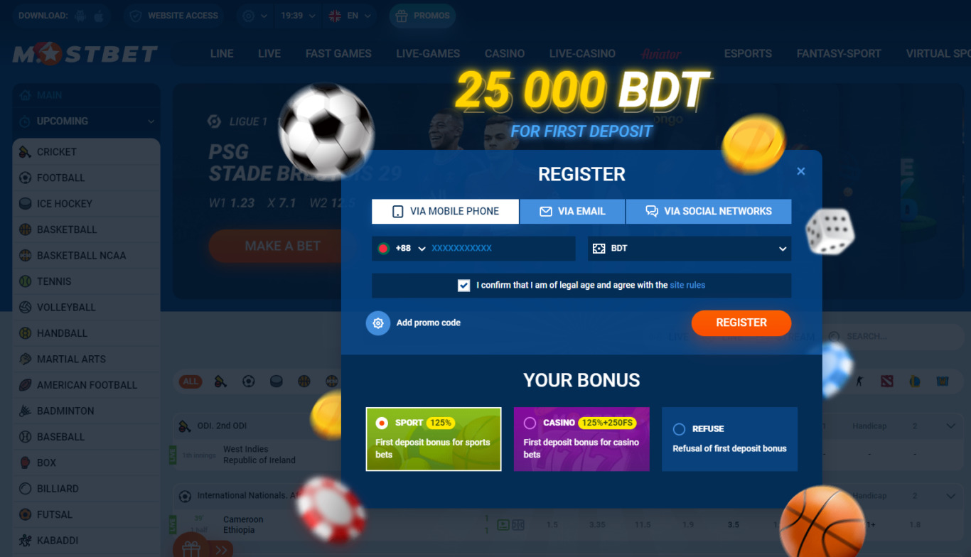 Profitable sign up offers from Mostbet