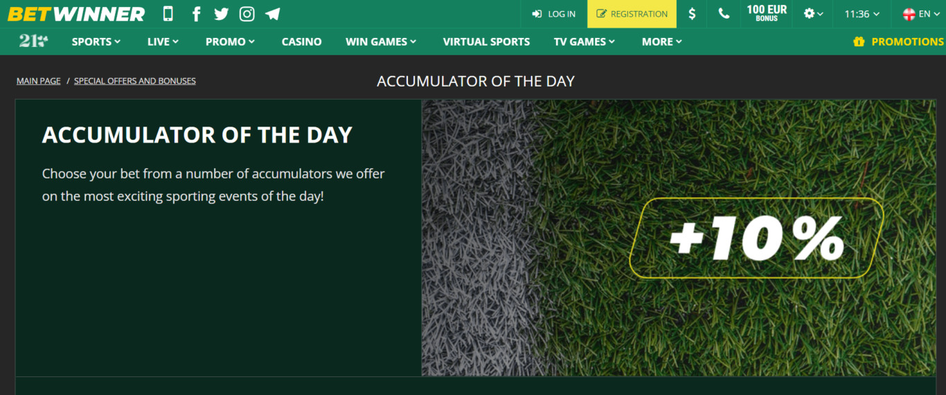 BetWinner Accumulator of the day